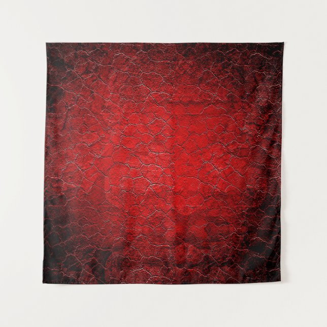 Rote Grunge Textur schwarzer Farbverlauf Wandteppich (Vorderseite)