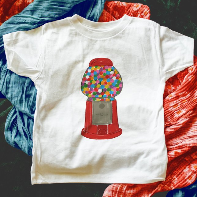 Rote Gumball-Maschine Bonbons Kaugummi T-Shirt (Red gumball candy machine kids t-shirt.)