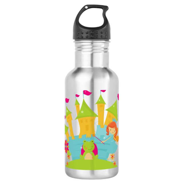 Rote Haar-Fee-Prinzessin Trinkflasche (Vorderseite)