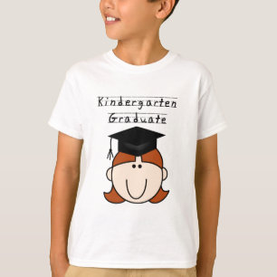 Rote Haar-Mädchen-Kindergarten-Absolvent-T-Shirts T-Shirt