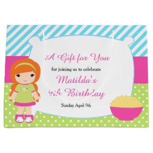 Rote Haare Girl Sleepover Slumber Party Geburtstag Große Geschenktüte