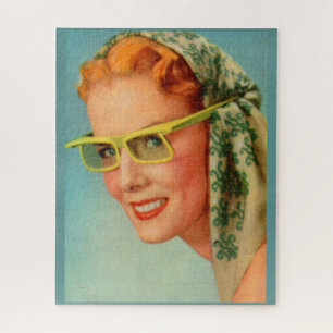 rote Haare, Zitronengelbe Sonnenbrille Puzzle