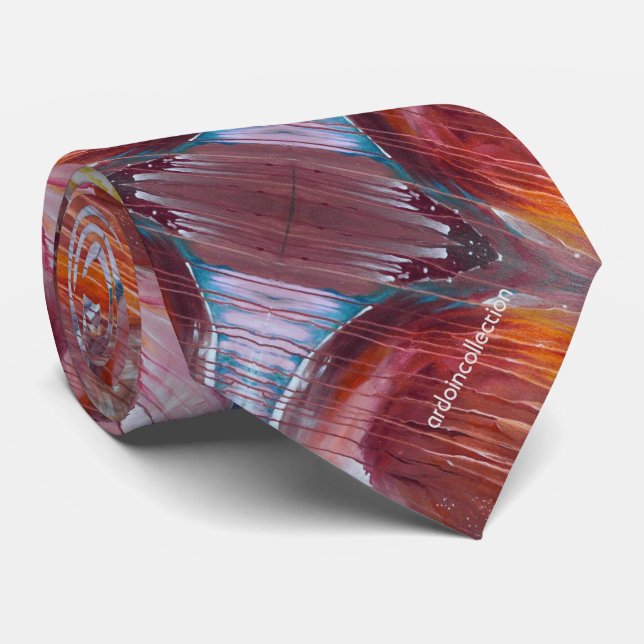 rote Hals-Krawatte "Rot " Krawatte (Gerollt)