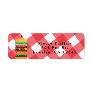 Rote Hamburger Sommer Grillparty Barbecue Einladun