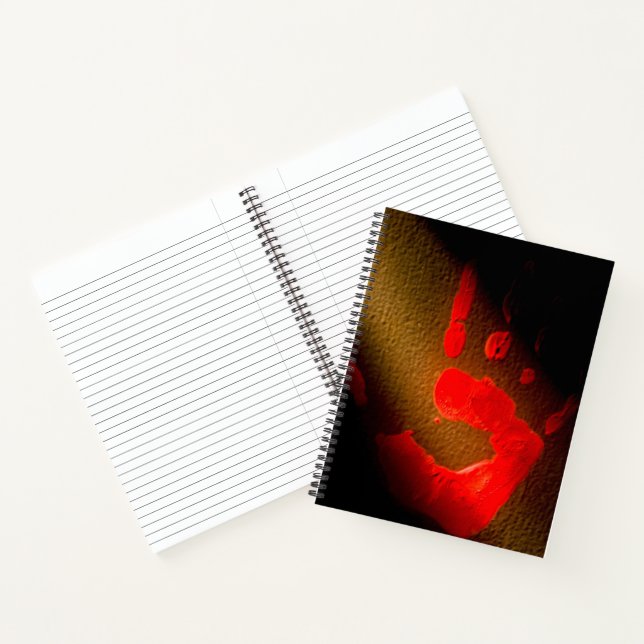 Rote Hand Notizbuch (Innenseite)