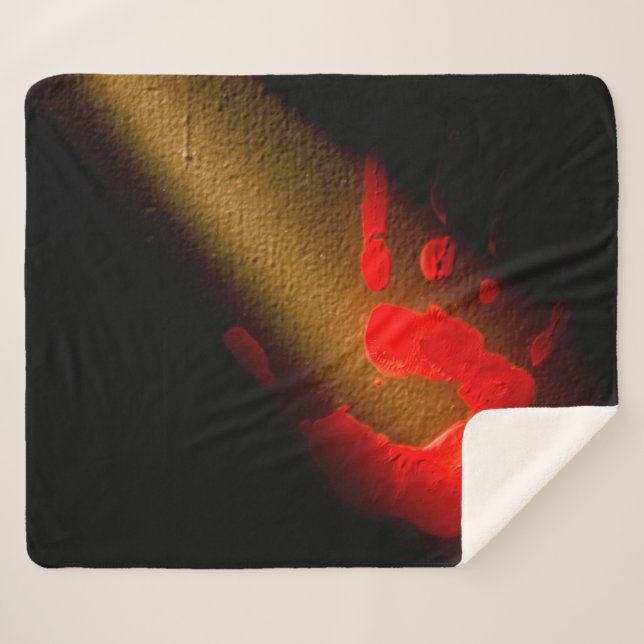 Rote Hand Sherpadecke (Vorderseite (Horizontal))