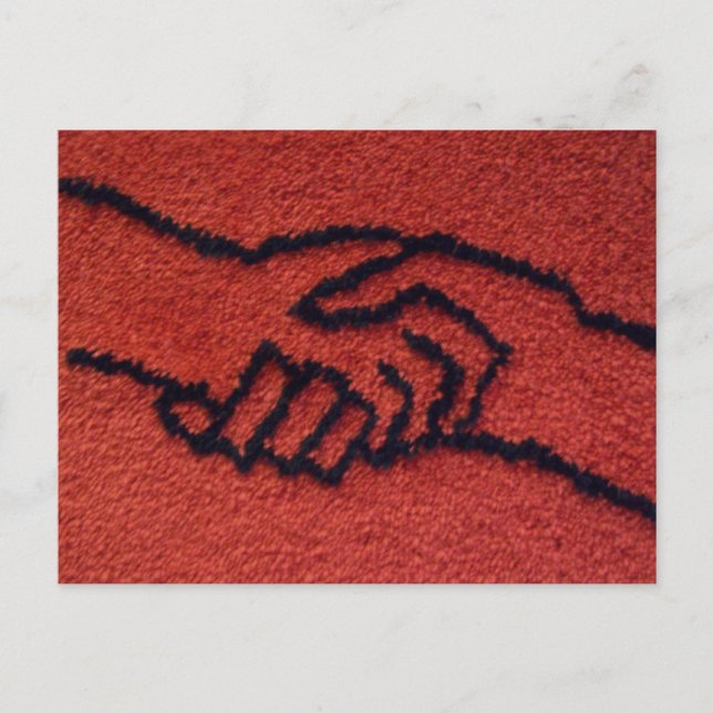 rote Hände Postkarte (Vorderseite)