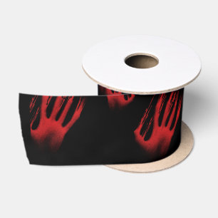 Rote Hände Satinband