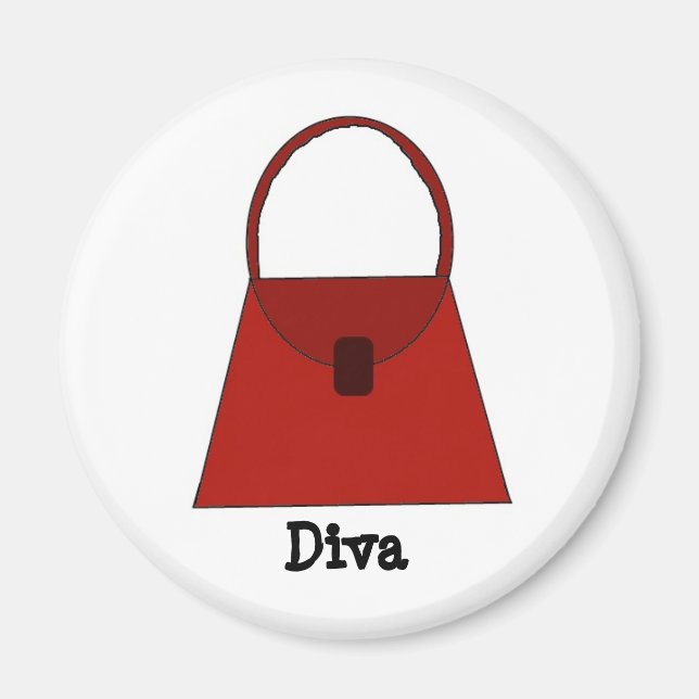 Rote Handtasche - Diva Magnet (Vorne)