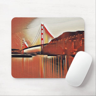 Rote Hängebrücke Mousepad