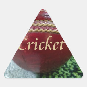 Rote Harte Ball Glory Cricket Designer Notizbuchma Dreieckiger Aufkleber