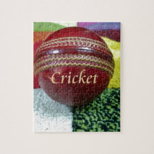 Rote Harte Ball Glory Cricket Designer Notizbuchma Puzzle