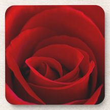 "Rote" harte PlastikUntersetzer mit