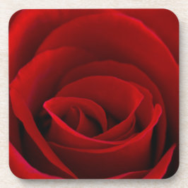 "Rote" harte PlastikUntersetzer mit Untersetzer