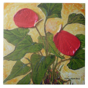 Rote hawaiische Fliese der