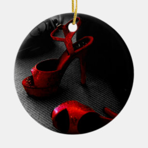 Rote Heelse Keramik Ornament