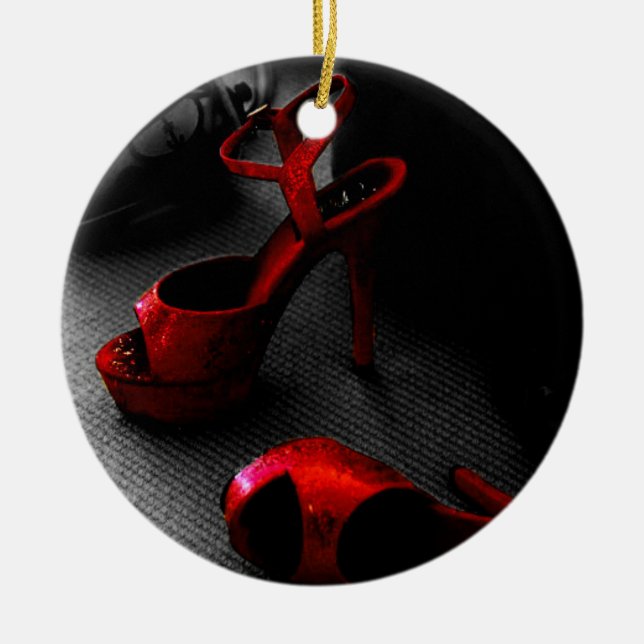 Rote Heelse Keramik Ornament (Vorne)