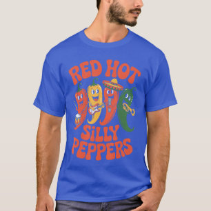 Rote heiße alberne Paprika Lustige Chili-Band Cart T-Shirt