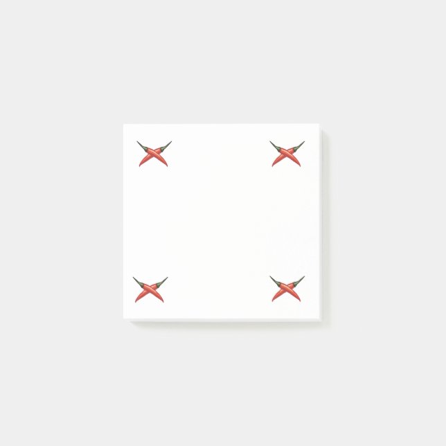 Rote heiße Paprikaschoten Post-it Klebezettel (Vorderseite)
