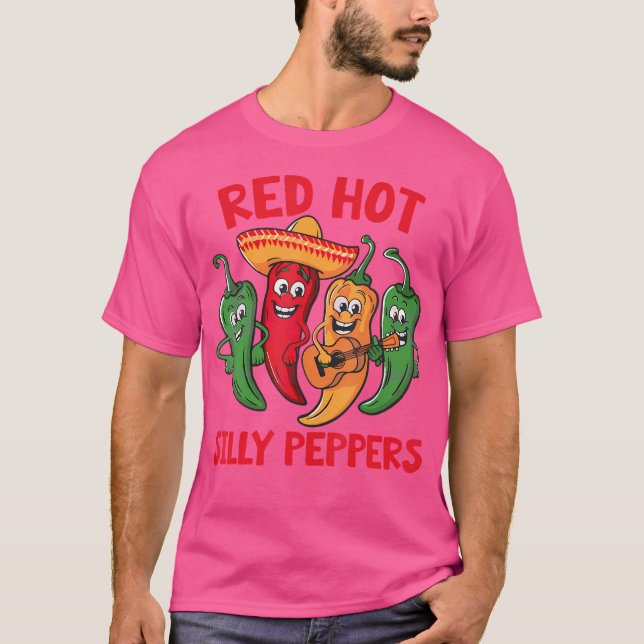Rote heiße verrückte Paprika T-Shirt (Vorderseite)