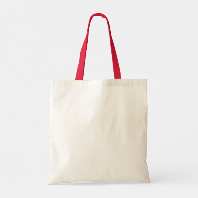 Rote Henkel-Leinen-Tasche Tragetasche (Rückseite)