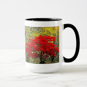 Rote Herbstmalerei Kunst - Tasse