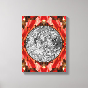 Rote Herbstübergänge Gestalten Sie Ihr eigenes Fot Leinwanddruck