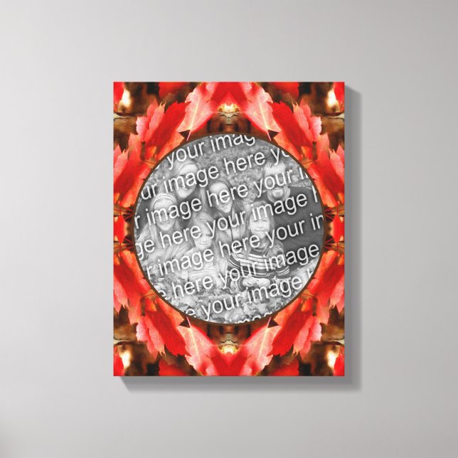 Rote Herbstübergänge Gestalten Sie Ihr eigenes Fot Leinwanddruck (Vorderseite)