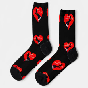 Rote Herz Kniehohe Stiefel Valentine Thunder_Cove Socken