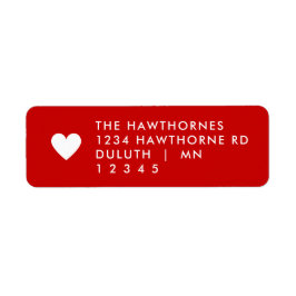 Rote Herz-Rücksendeadresse