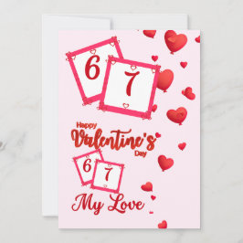 Rote Herzballons Frohen Valentinstag Meine Liebe Feiertagskarte