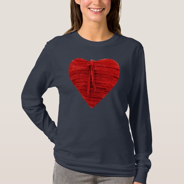 ROTE HERZBLOSE T-Shirt (Vorderseite)