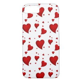 Rote Herzen auf Weiß Case-Mate iPhone Hülle