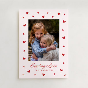 Rote-Herzen-Ein-Foto-Valentinstag-Karte Einladung
