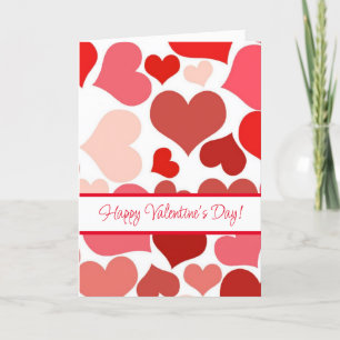 Rote Herzen Frohe Valentinstag-Grüße Karte