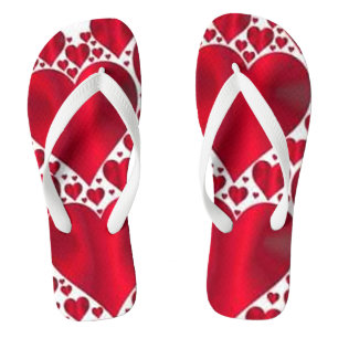 ROTE HERZEN FÜR DEN VALENTINTAG FLIP FLOPS
