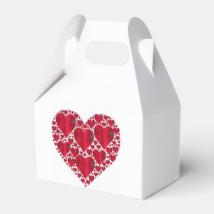 ROTE HERZEN FÜR DEN VALENTINTAG GESCHENKSCHACHTEL