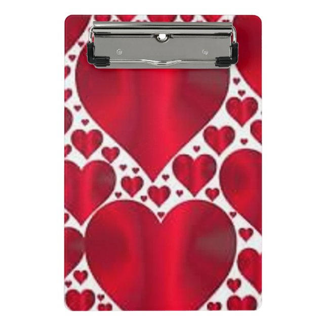 ROTE HERZEN FÜR DEN VALENTINTAG MINI KLEMMBRETT (Vorderseite)