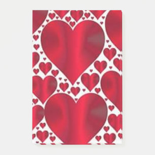 ROTE HERZEN FÜR DEN VALENTINTAG POST-IT KLEBEZETTEL
