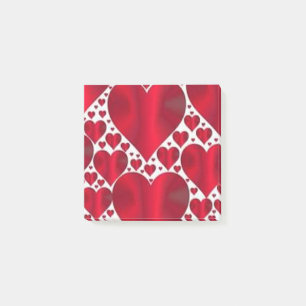 ROTE HERZEN FÜR DEN VALENTINTAG POST-IT KLEBEZETTEL