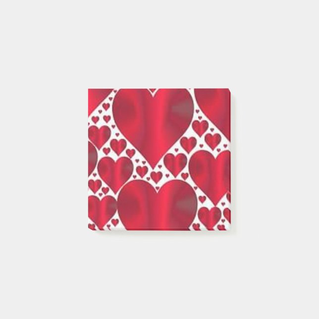 ROTE HERZEN FÜR DEN VALENTINTAG POST-IT KLEBEZETTEL (Vorderseite)