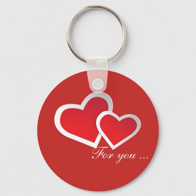 Rote Herzen für Sie ... Schlüsselanhänger für Scha (Vorderseite)