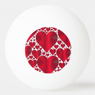 ROTE HERZEN FÜR VALENTINSTAG TISCHTENNISBALL