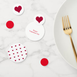 Rote Herzen Happy Valentines Tag Konfetti