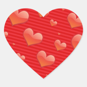 Rote Herzen. Herz-Aufkleber
