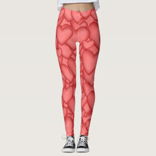 Rote Herzen, Herzen und Herzen Leggings