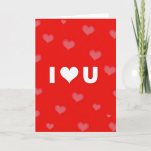 Rote Herzen Ich Liebe Dich Druckkarte Karte
