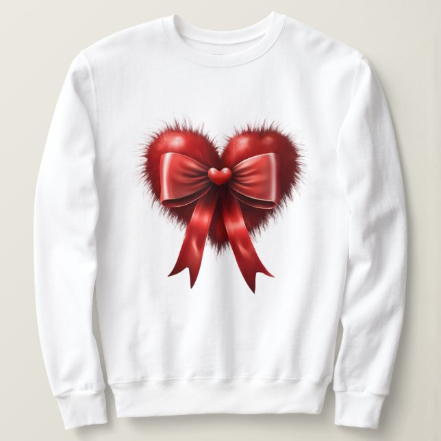 Rote Herzen Ich Liebe Sie Valentinstag Geschenk Sweatshirt (Design vorne)