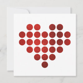 ROTE HERZEN IMITATE GOLD FOIL DOTS VALENTINE'S DAY FEIERTAGSKARTE