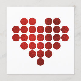 ROTE HERZEN IMITATE GOLD FOIL DOTS VALENTINE'S DAY FEIERTAGSKARTE